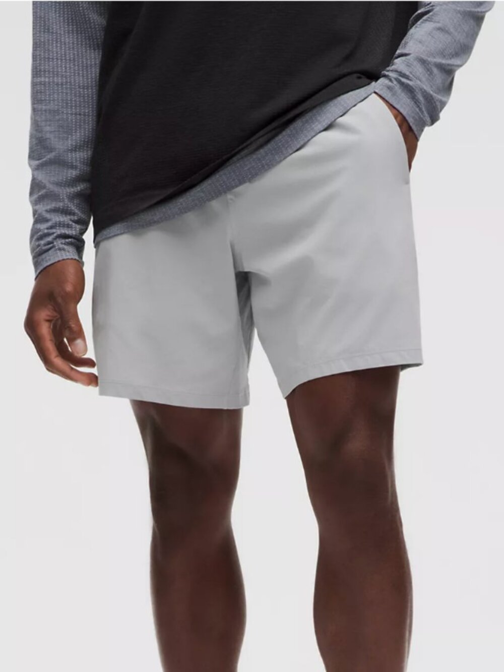 Lululemon Pace Breaker Linerless Short 7" Light Gray Men’s Athletic Shorts M